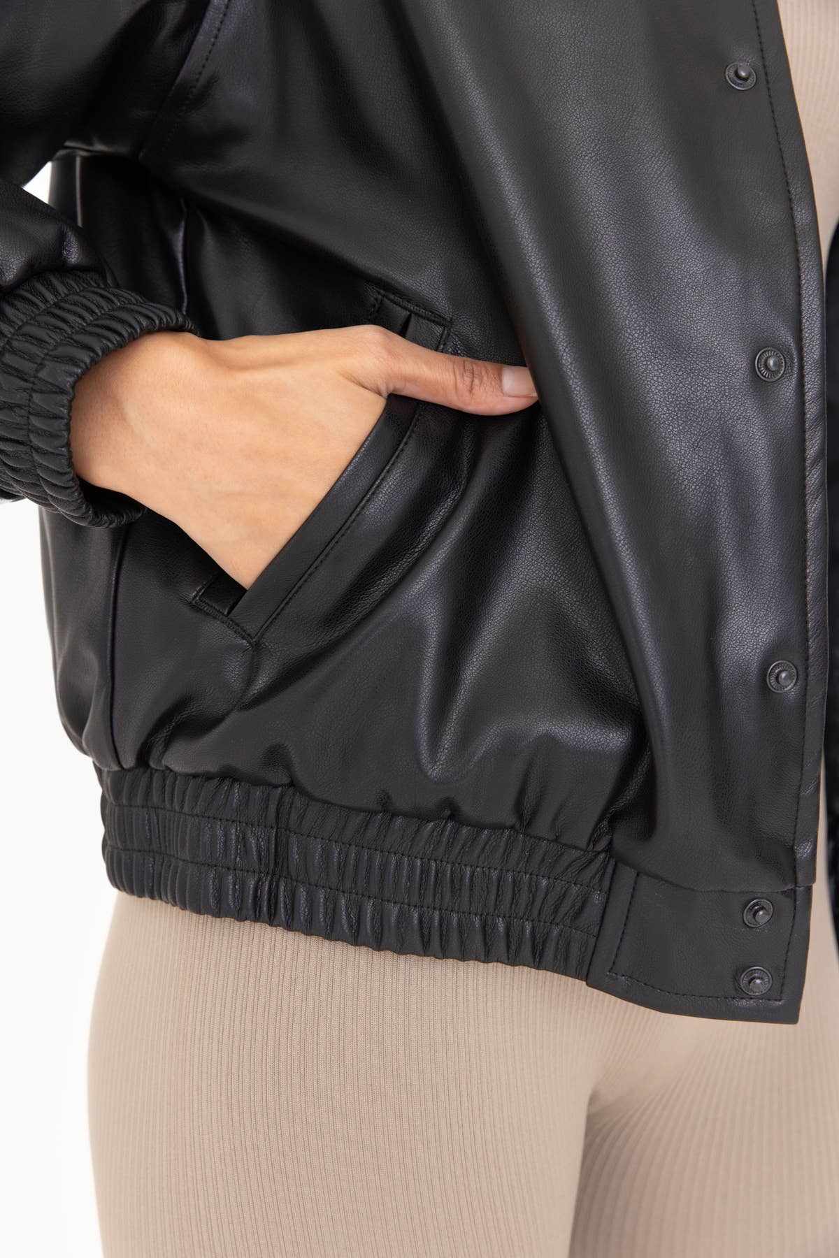 Vegan Leather Bomber Jacket Classic Style Sustainable Quality